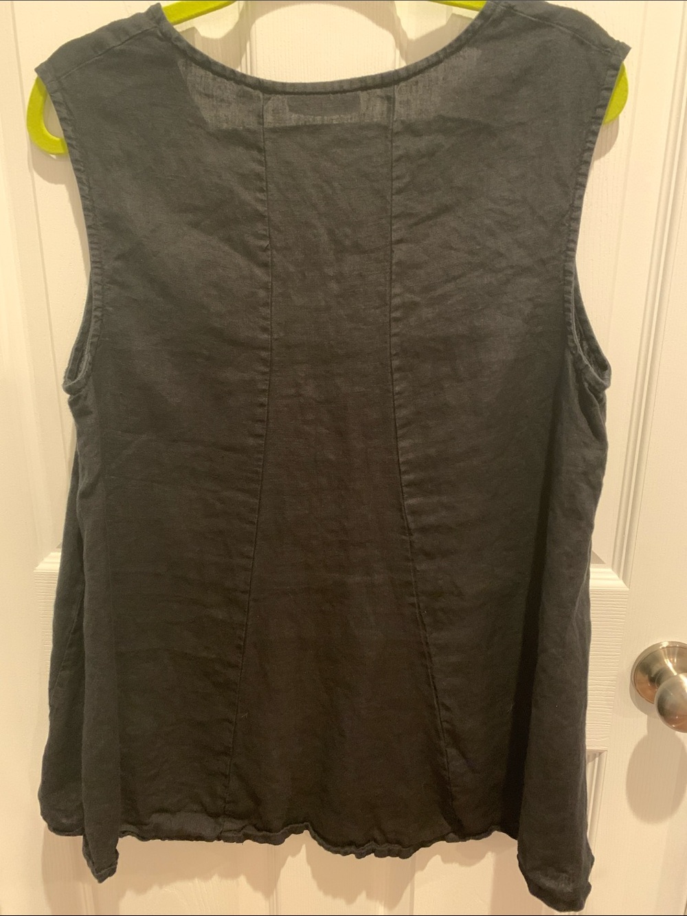 Bryn Walker Black Linen Sleeveless Tank M - Picture 6 of 9